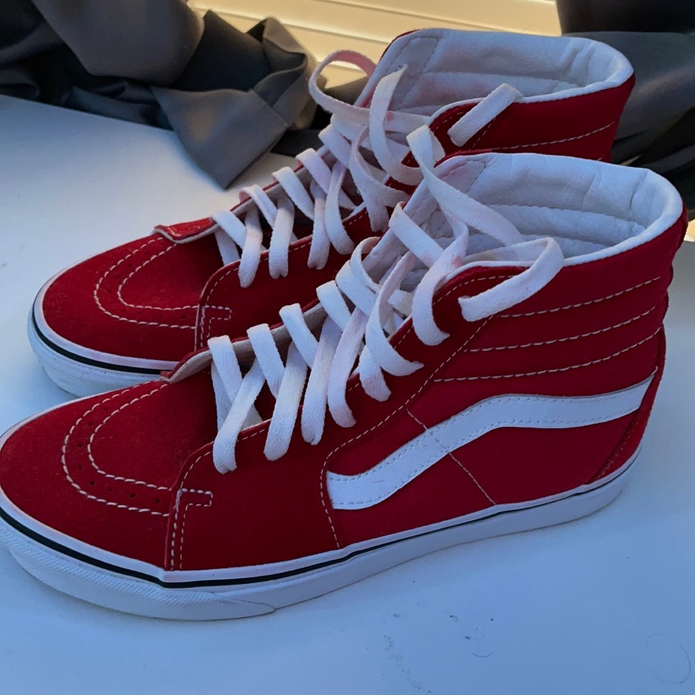 Red high top Vans